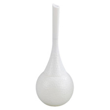 Image of Free Standing Toilet Brush Set Replaceable Soft Bristle Brush Long Handle