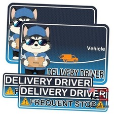 4 Pack Reflective Flex Delivery Driver Car Magnets,Professional Magnetic