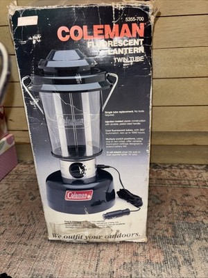 Coleman Twin Tube Fluorescent 12v Auto 6v Battery Lantern 5355 for