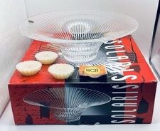 New Boxed Royal Crystal Rock RCR Oneida Solaris Table Centerpiece With Candles