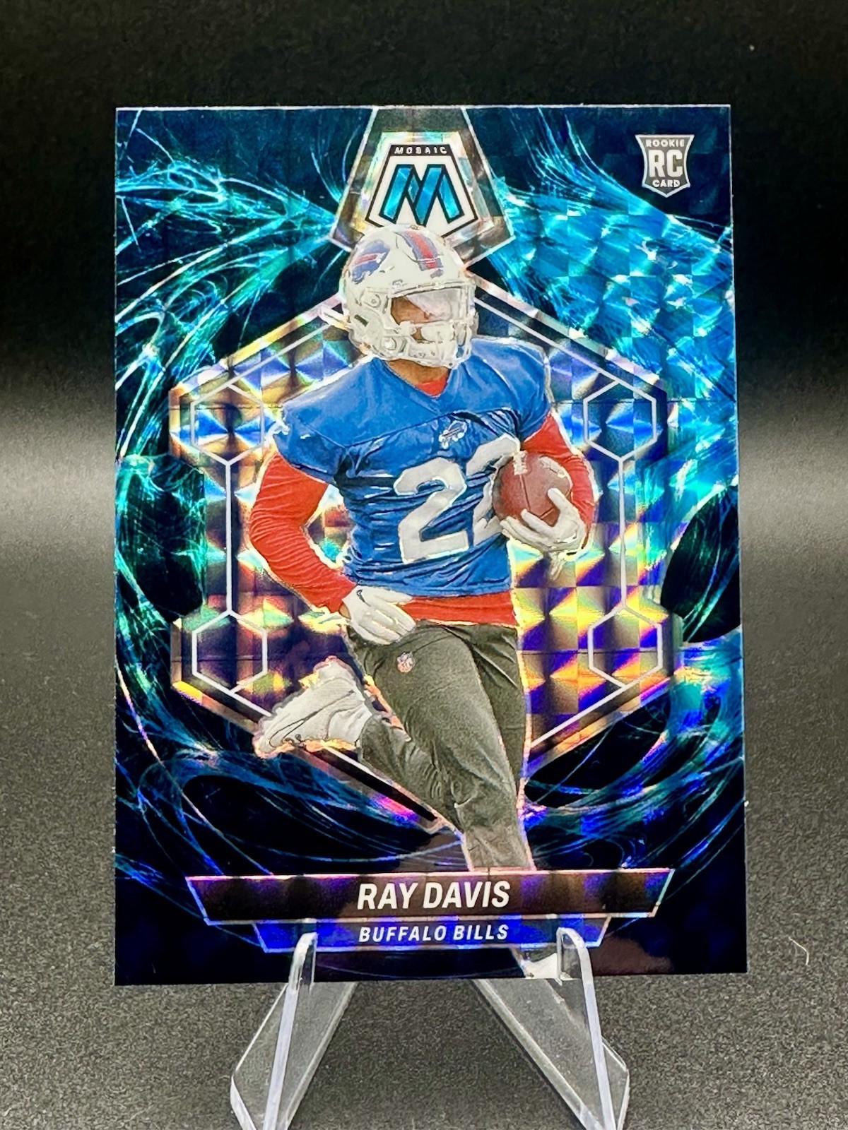 2024 Panini Mosaic Ray Davis Genesis Prizm Rookie Case Hit #387 Buffalo Bills