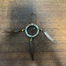 Navajo Native American Dream Catcher Curtis Bitsui Dream Catcher 2 “ Grey I