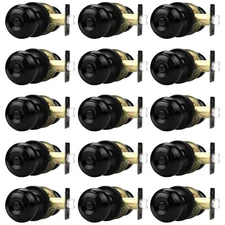 Probrico 15-Pack Matte Black Privacy Interior Door Knobs Set w/ Adjustable Latch