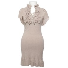 Finery, Kleid, Größe: M/L, Beige, Baumwolle/Elasthan/Modal, Feinstrick #e6i