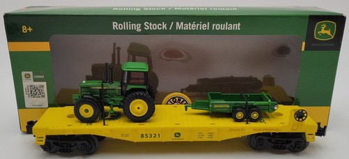 Coche plano Lionel 6-85321 O John Deere con carga de tractor y esparcidor nuevo en caja | Zustand: New