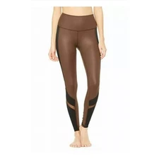 Alo Yoga Elevate High Waisted Brown Black Legging Size Small Athleisure Workout