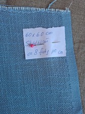 ca 60 x 60 cm Stoff zum sticken, stahlblau