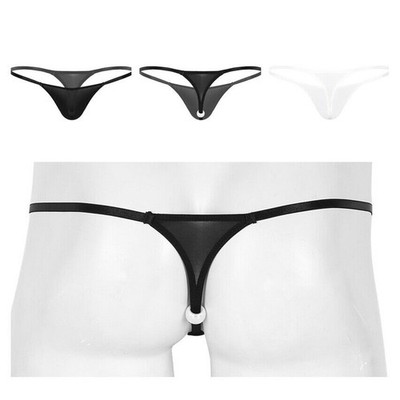 UK Sexy Mens Spandex G-string Thong Pouch Briefs Bikini T-Back Underwear