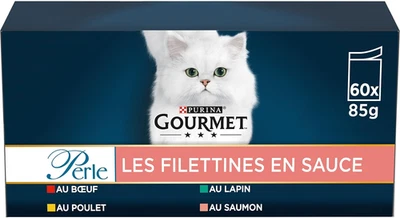 - Les Filettines En Sauce : Bœuf, Poulet, Lapin, Saumon - 60 X 85 G - Photo 1/4