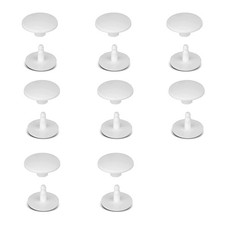 8 Sets Replacement Rivets for Beach Shoe Button One Size, White