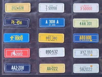 1960s Maple Leaf Rombouts (NL) Mini License Plate/Silver Back Complete? (51) Set