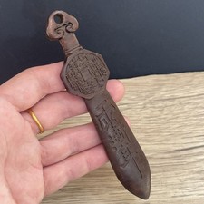 Pendentif vintage en bois fantôme montagne sept étoiles épée Taiji Ziwei