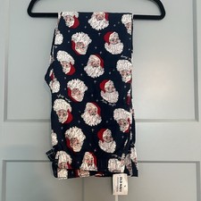 Old Navy Cozy Flannel Pajama Pants Women  s M Santa Holly Christmas Lounge NWT