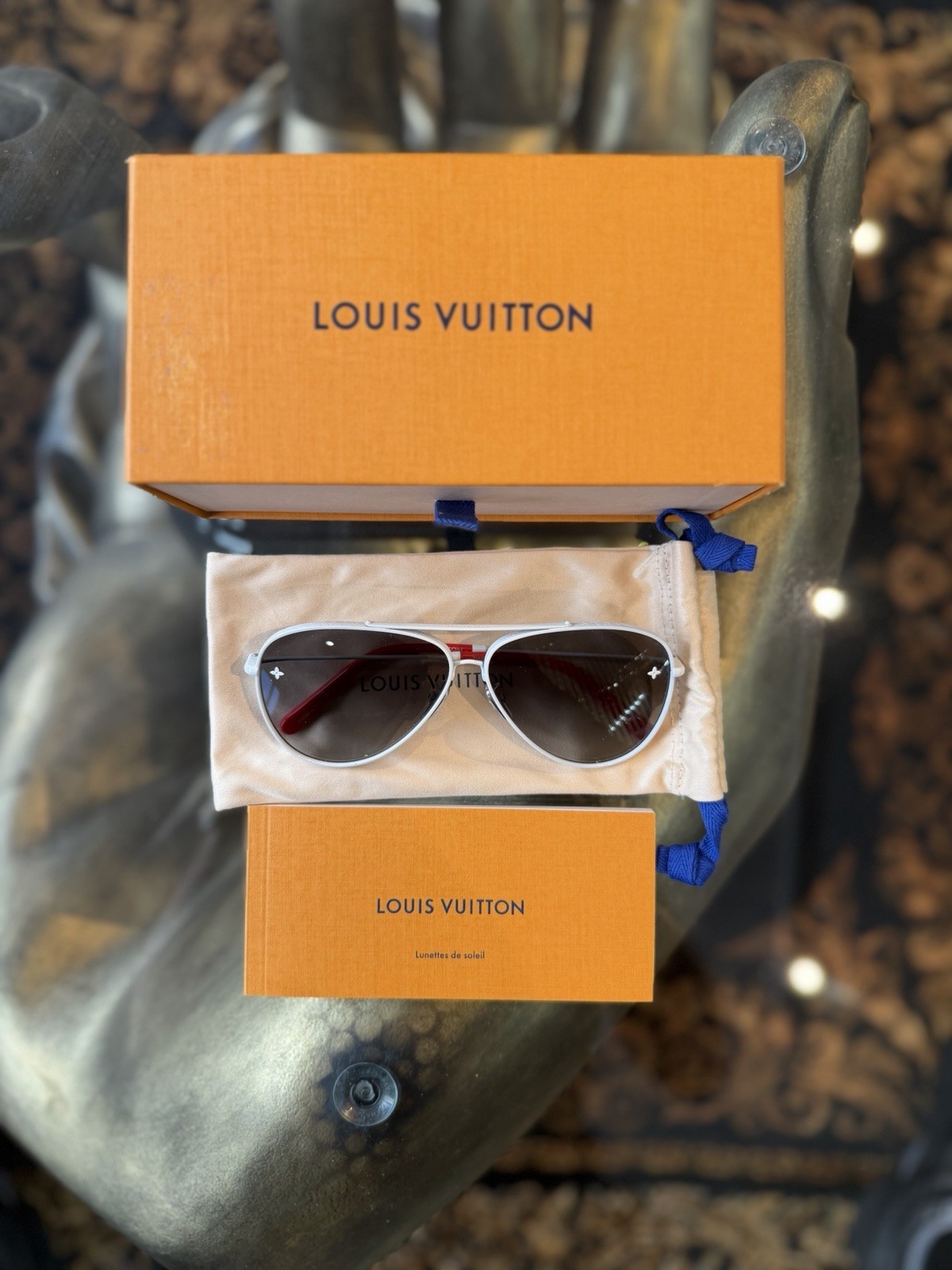 Louis Vuitton Pilot sunglasses | White & Red | RRP £450+ | BRAND NEW image 6