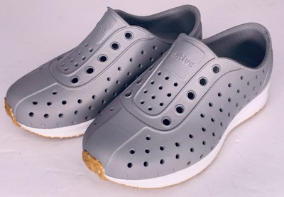 Native Robbie Sugarlite Slip-On Shoes Pigeon Grey/White Unisex Kid's Size C9