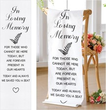 Memorial Wedding Chair Sign for Ceremony Wedding Memorial Sign 14 x 49 Inch