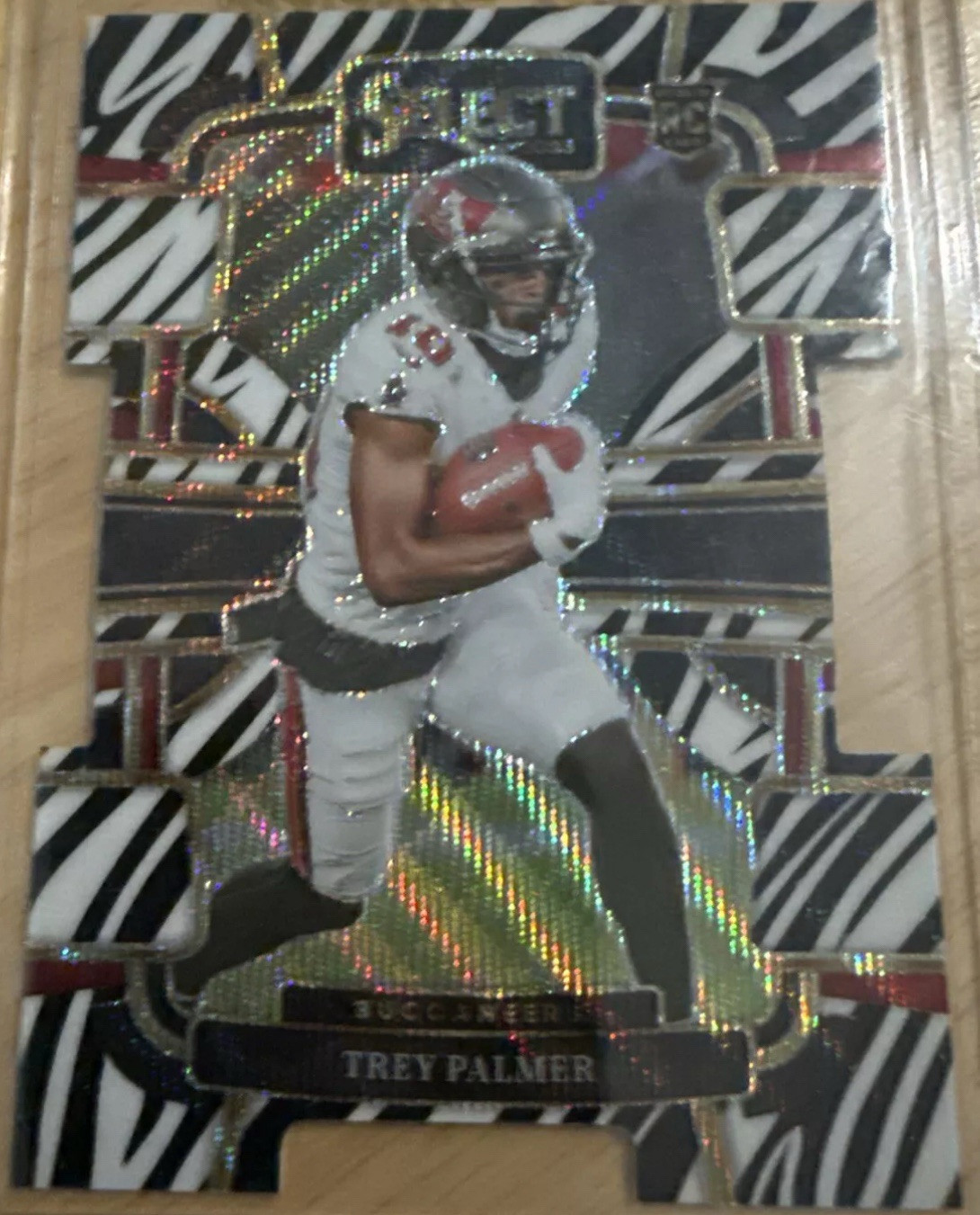 TREY PALMER 2023 Panini Select ZEBRA Prizm SSP CONCOURSE Rookie DIE-CUT RC Bucs