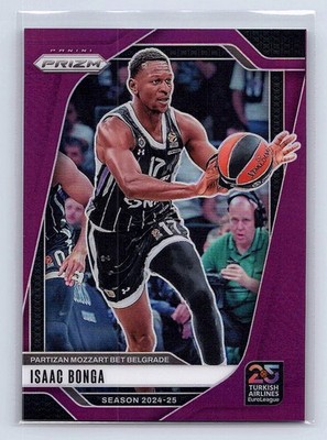 Isaac Bonga 2024-25 Panini Prizm EuroLeague #96 Purple Prizms #/99