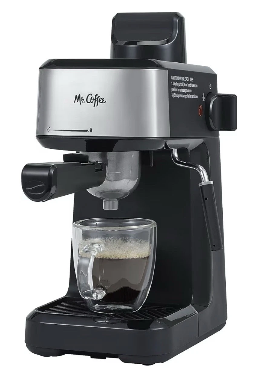 Mr. Coffee Espresso/Cappuccino & Latte Maker Powerful Steam Brew Frothing Sealed