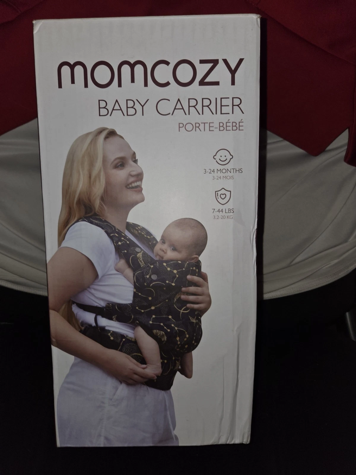 MOMCOZY Baby Carrier, Ergonomic, Cozy, Lightweight, For 7-44lbs Gray