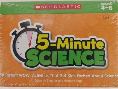Scholastic 5 MINUTE Science  - Grades 4-6 - 50 Activity Cards & 1 Teacher Card
