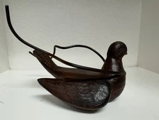 Jan Barboglio Candle Holder BIRD Iron 🌹 DOVE hand FORGED 9x4 sculpture figure