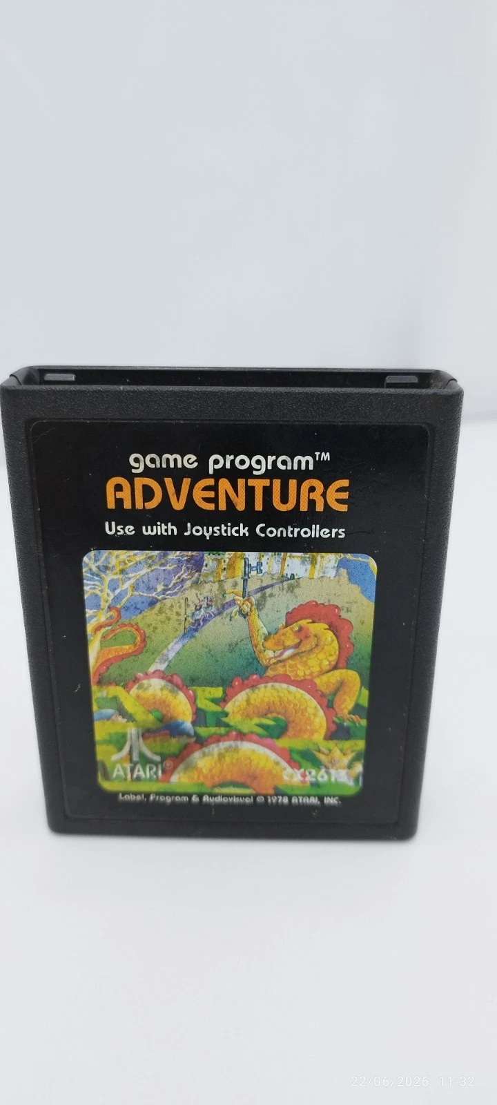Adventure CX‑2613 Atari 2600 Cartridge