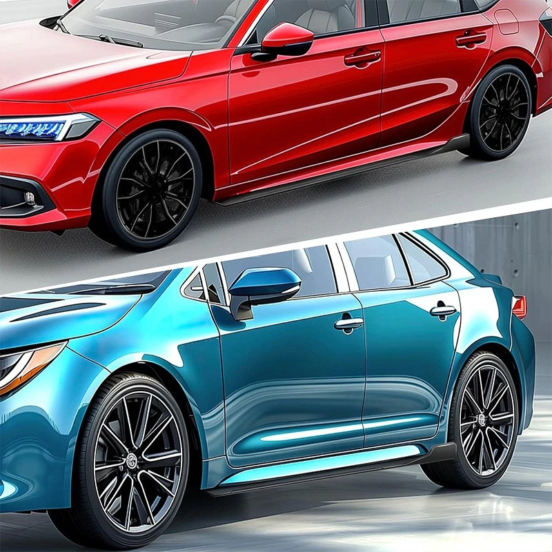 Divisores de extensión de faldones laterales negros brillantes 78,7" para Infiniti G37 sedán cupé Foto 3 de 4