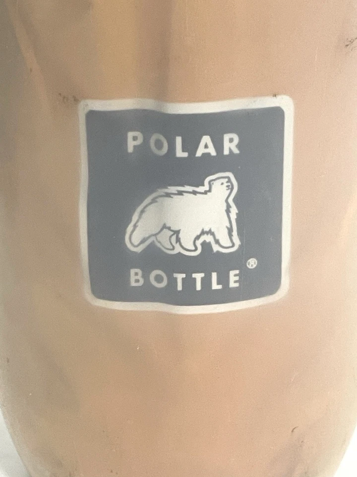Polar Insulated Water Bottle 24oz Gold - Dark Orange Bicycle Cycle Cold Drink - Image 2 of 4
