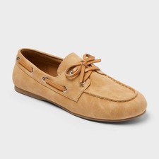 Women  s Midge Flats with Memory Foam Insole - Universal Thread - Tan