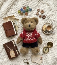 Boyds Bears Matthew Plush Red SweaterBlack Velvety Pants NWT Collectible