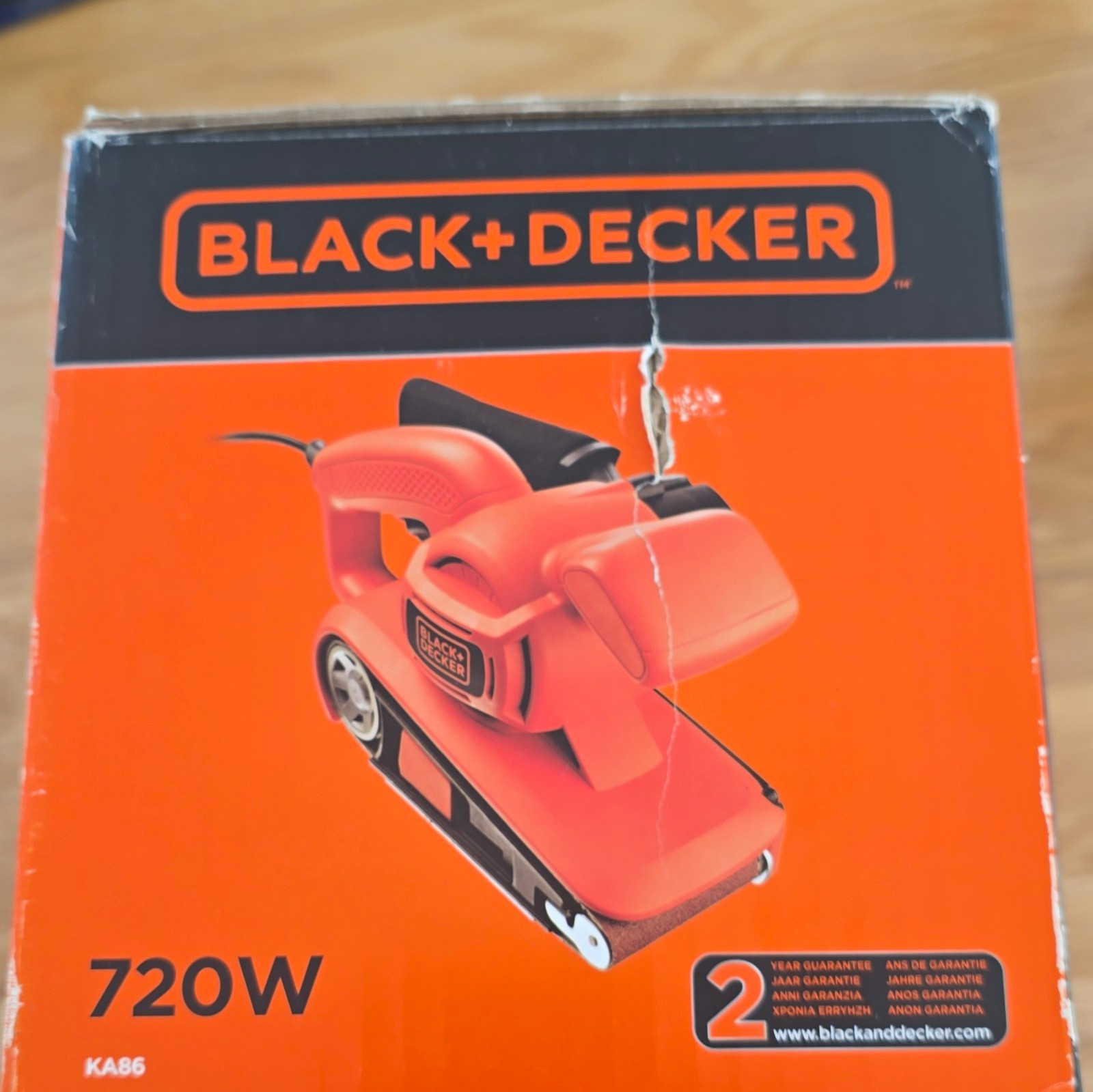 BLACK+DECKER KA86 720W Corded Electric Belt Sander, Orange/Black