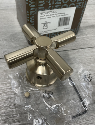 Ricoプロフ必須 Brizo HX60P76-GL Pressure Balance Shower Faucet Cross Handle- Luxe