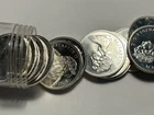 1965 BU CANADA ONE DOLLAR PARTIAL ROLL / 15 COINS