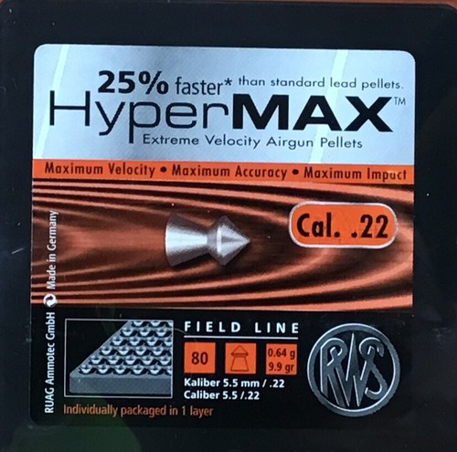 Umarex RWS HyperMAX Pellets .22 Caliber 80 Count 2317338 - Picture 2 of 4