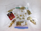 Large Mixed lot of Brass Hardware Parts Screws, Mortis Hinges, Door Hooks, Other