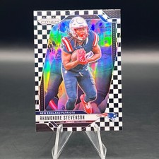2024 Panini Prizm - Rhamondre Stevenson #195 Black & White Checker Prizm SP