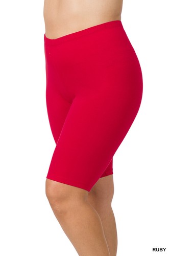 1X 2X 3X Bermuda Bike Shorts Soft Stretch Cotton Microfiber Leggings Gym Yoga - Picture 19 of 54