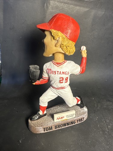 Tom Browning Bobblehead Billings Mustangs Montana 1982 Amplificador Cincinnati Reds - Imagen 1 de 11