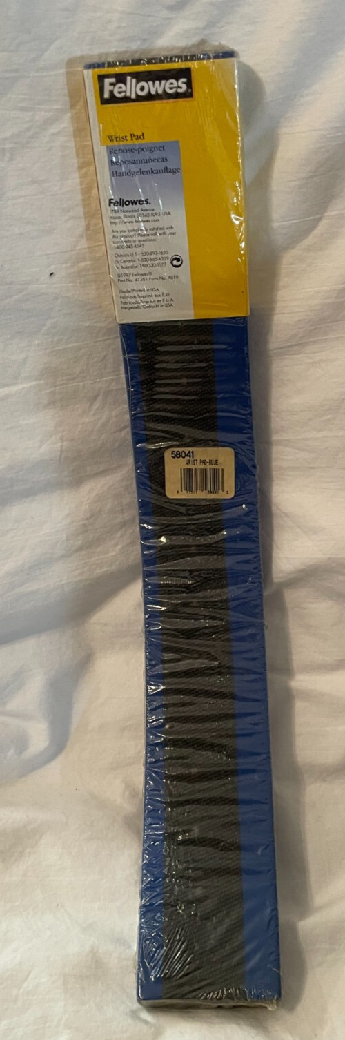Fellowes Blue Keyboard Wrist Pad #58041 Brand New
