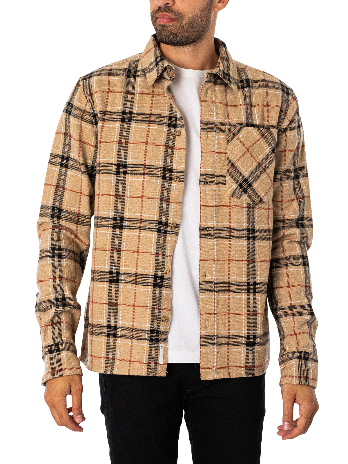 Однотонная мужская верхняя рубашка Munir бежевый 5290₽