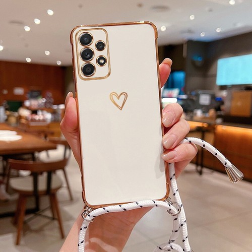 Plating Silicone Soft Heart Case Cover For Samsung S25 S24 S23 Ultra S22 S21 A17 - Picture 18 of 18