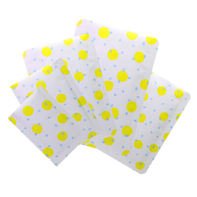 Flat Matte Yellow Patterned Design Open-Top Heat-Sealable Packaging Pouches
