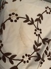 Chenille Candlewick Bedspread Vintage 92x106 Brown + Off White Floral Cotton — photo 2