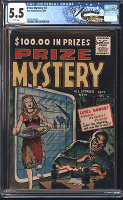 Key Publications Prize Mystery #3 9/55 FANTAST CGC 5.5 White Pages