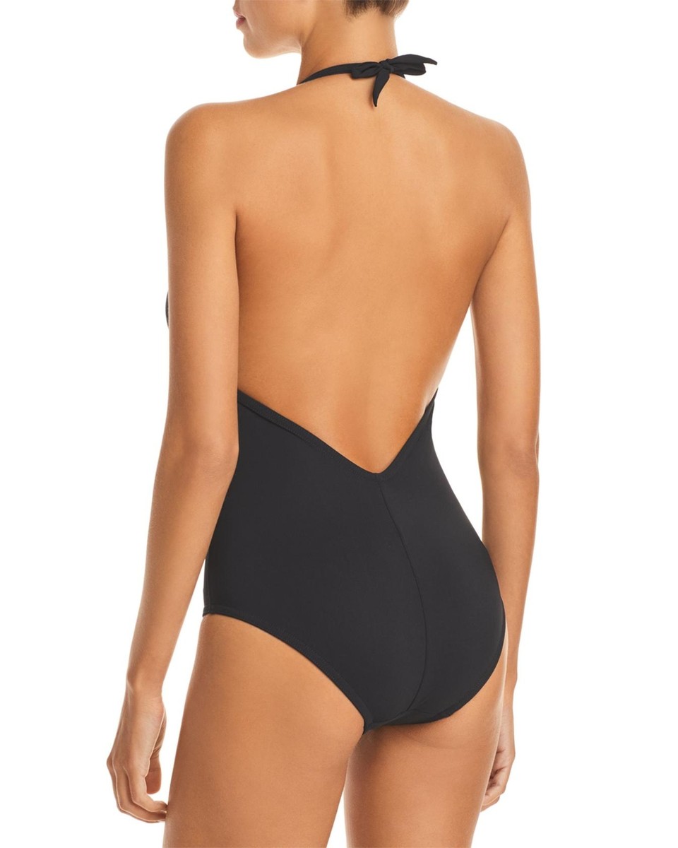 Karla Colletto 281900 Twisted Plunge One Piece Swimsuit, Size 8 | eBay