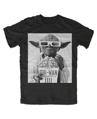 Obi Wan Cinema T-Shirt Schwarz Vintage,Kult,Fun,Jedi,Selfie,Stormtrooper,Yo
