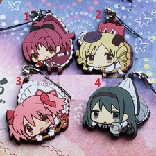 Puella Magi Madoka Magica Homura Keychain Anime Rubber Strap Phone Charm Keyring