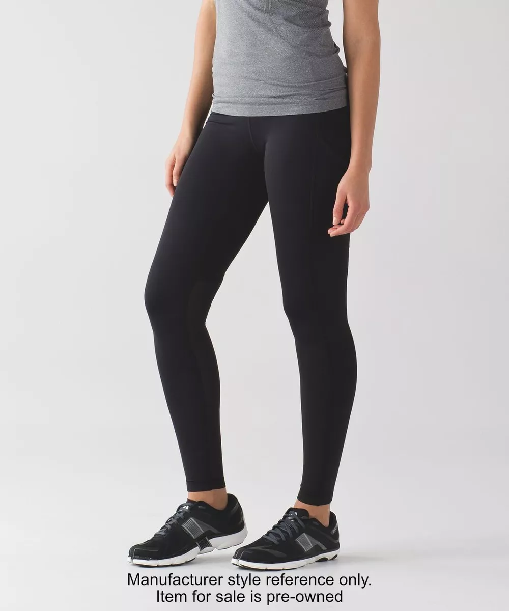 Lululemon Speed Tight V Brushed (Full-On Luxtreme) Black Size 8