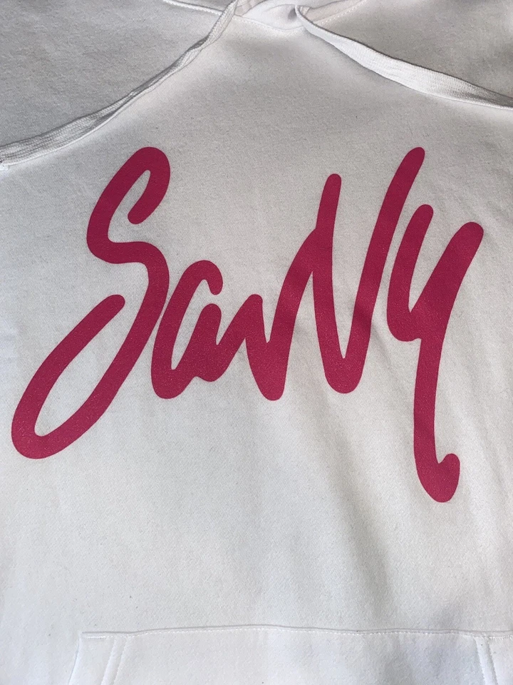 Sudadera con capucha Alternative Savvy con bolsillo frontal para hombre talla XL blanca Foto 3 de 4